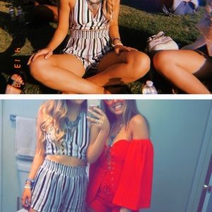 Striped urban outfitters 2 piece set!
